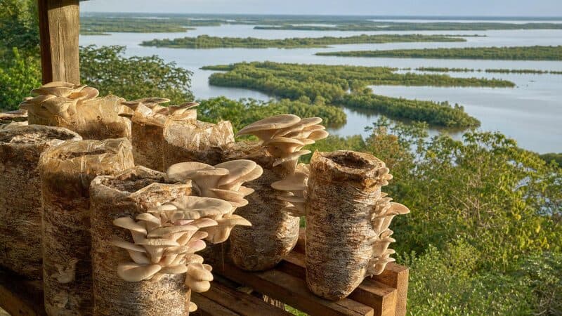 La Funga Delta: cómo 12 familias isleñas convierten residuos forestales en hongos comestibles